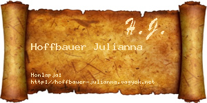 Hoffbauer Julianna névjegykártya